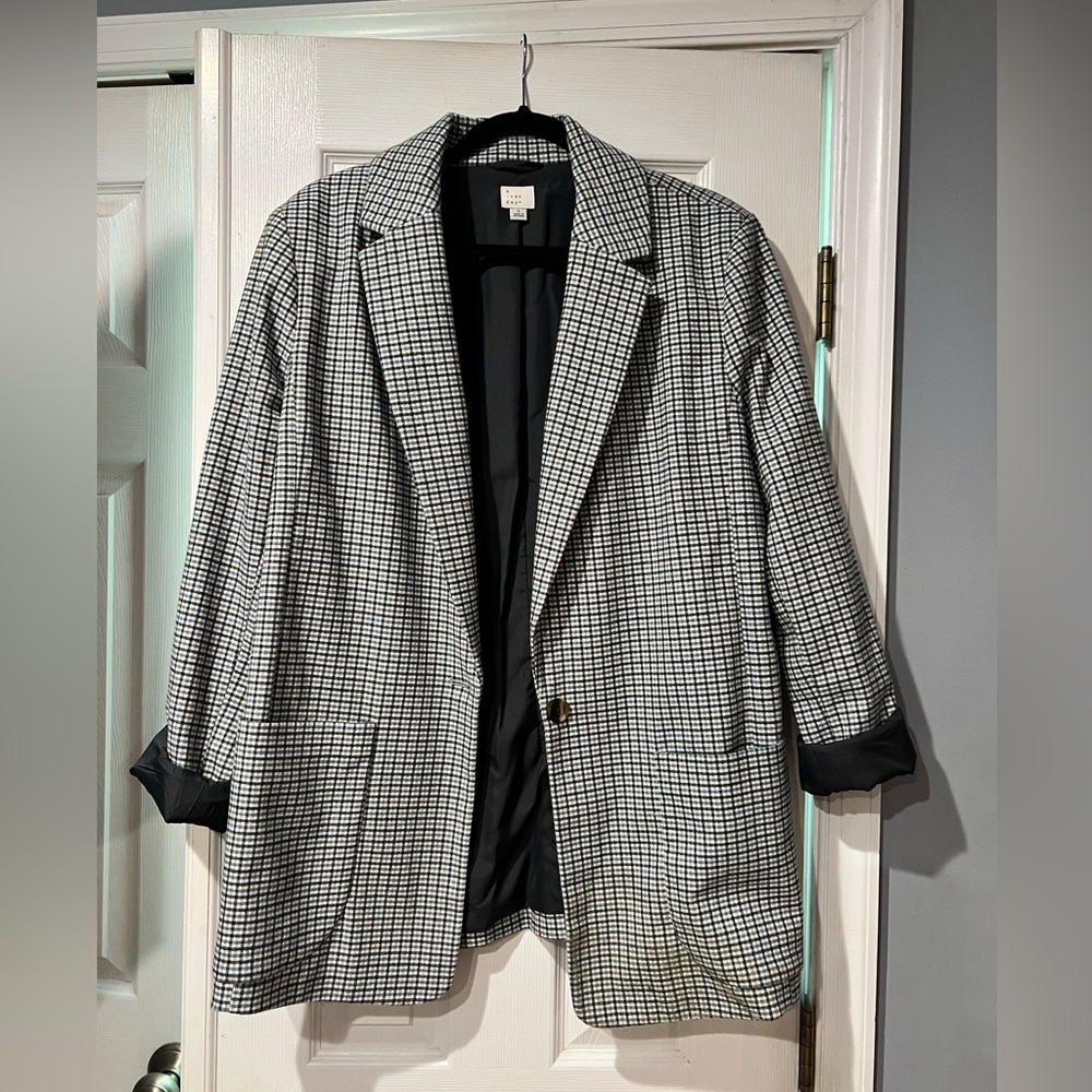 Checked blazer
